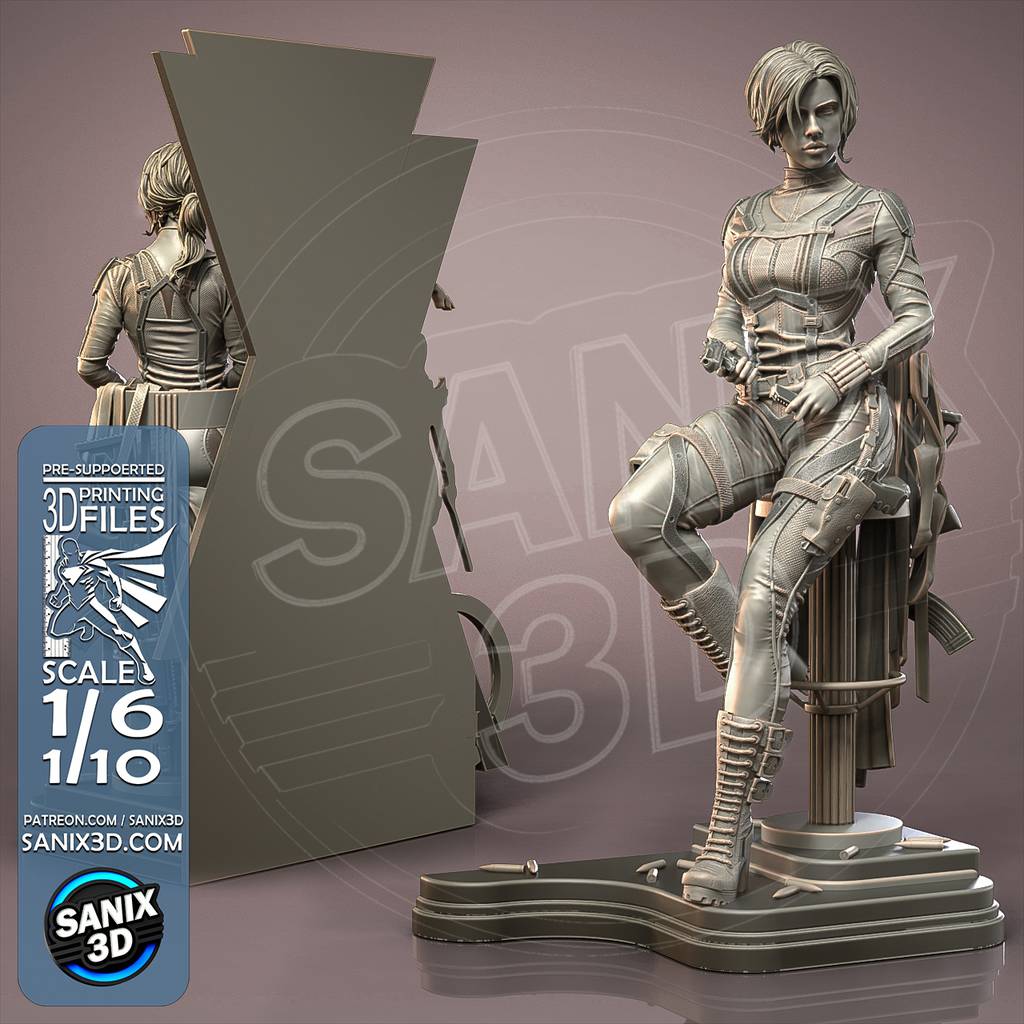 P站图纸印象馆 Sanix3d 漫威 娜塔莎·罗曼诺夫 Sanix3d 漫威 娜塔莎·罗曼诺夫