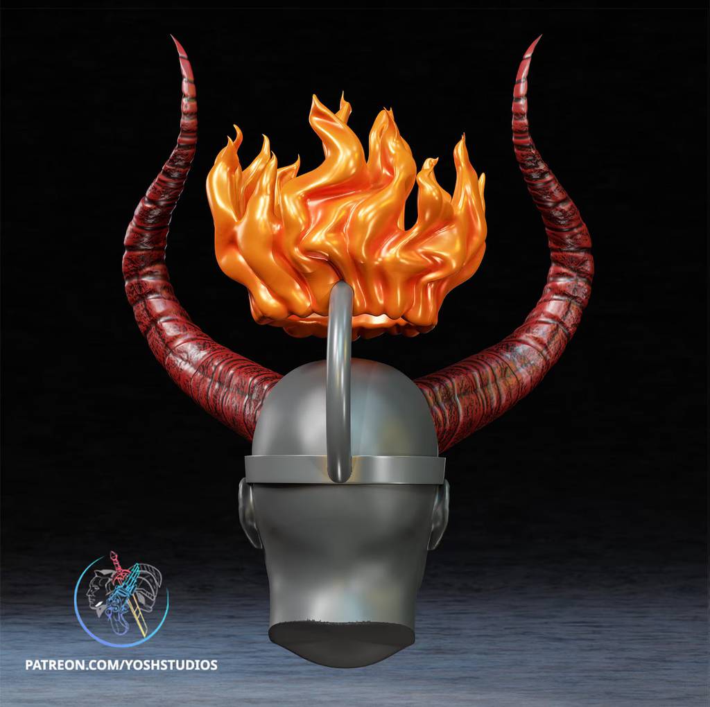 P站图纸印象馆 Yosh 地狱男爵 火焰王冠和犄角 Yosh 地狱男爵 火焰王冠和犄角