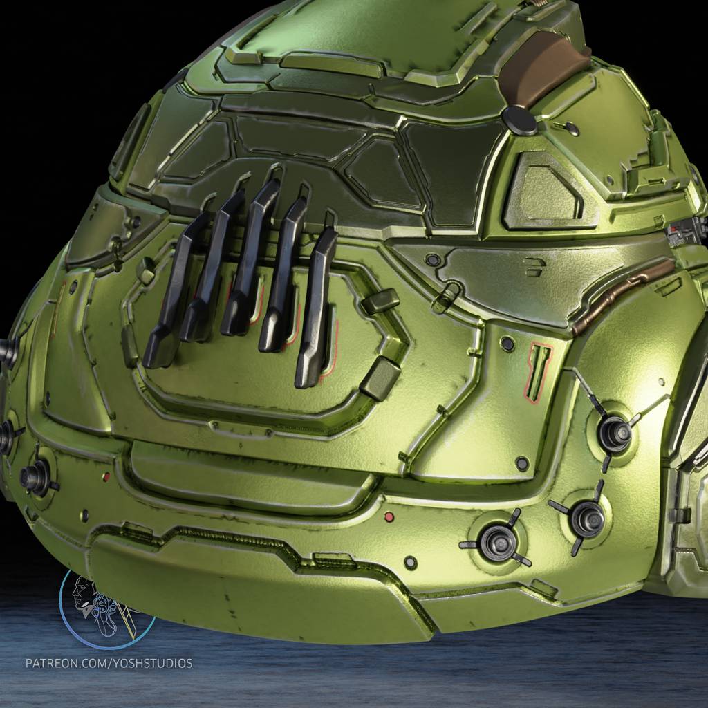 P站图纸印象馆 Yosh 毁灭战士 头盔 Yosh 毁灭战士 头盔