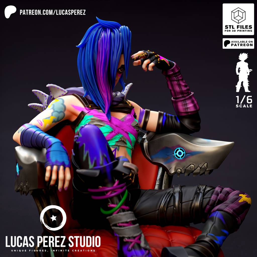 P站图纸印象馆 Lucas Perez 英雄联盟 金克丝 Lucas Perez 英雄联盟 金克丝