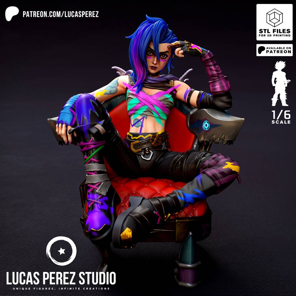 P站图纸印象馆 Lucas Perez 英雄联盟 金克丝 Lucas Perez 英雄联盟 金克丝