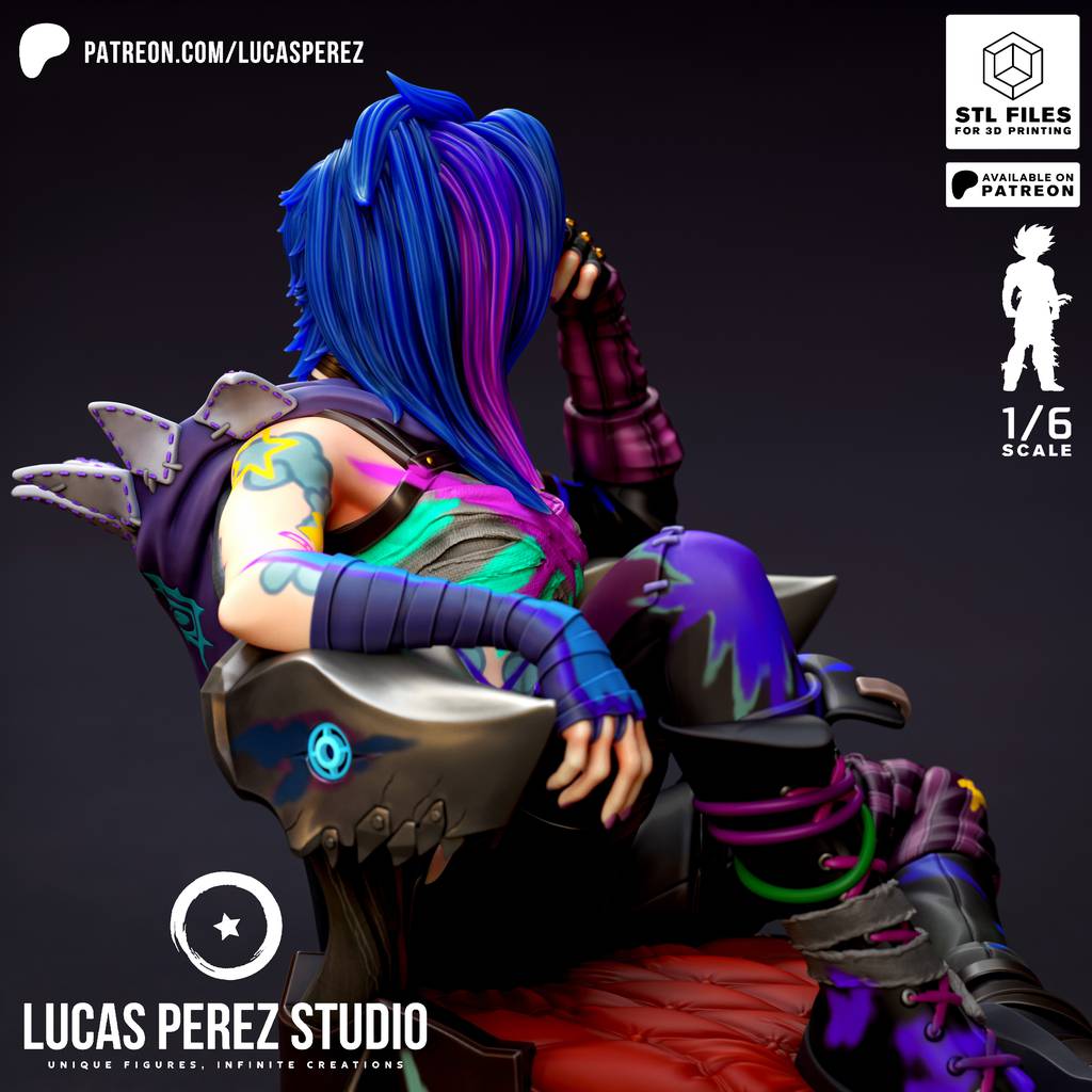 P站图纸印象馆 Lucas Perez 英雄联盟 金克丝 Lucas Perez 英雄联盟 金克丝