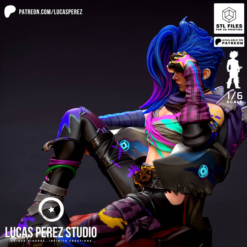 P站图纸印象馆 Lucas Perez 英雄联盟 金克丝 Lucas Perez 英雄联盟 金克丝