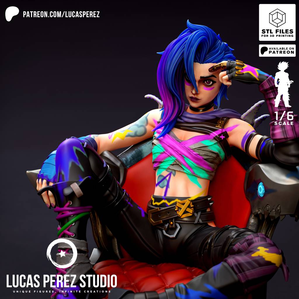 P站图纸印象馆 Lucas Perez 英雄联盟 金克丝 Lucas Perez 英雄联盟 金克丝