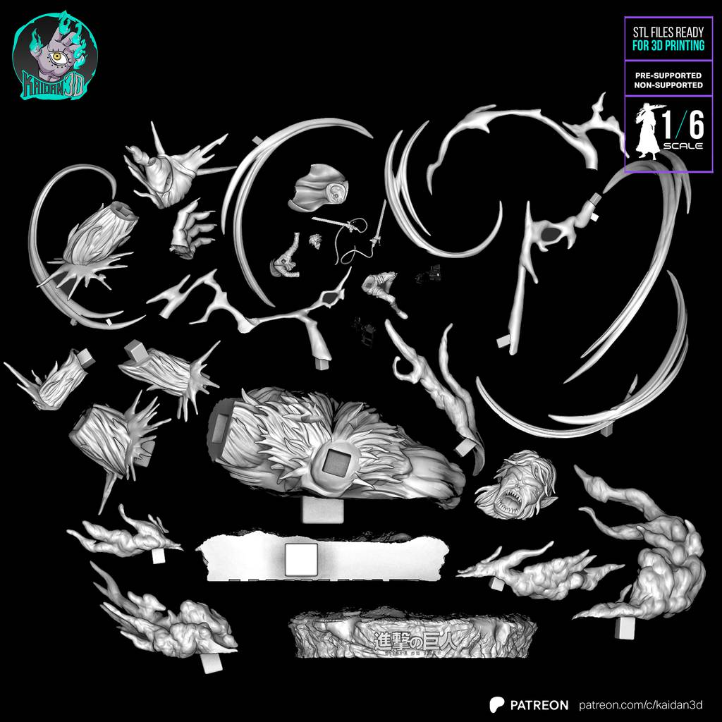 P站图纸印象馆 Kaidan 进击的巨人 利威尔 VS 兽之巨人 Kaidan 进击的巨人 利威尔 VS 兽之巨人