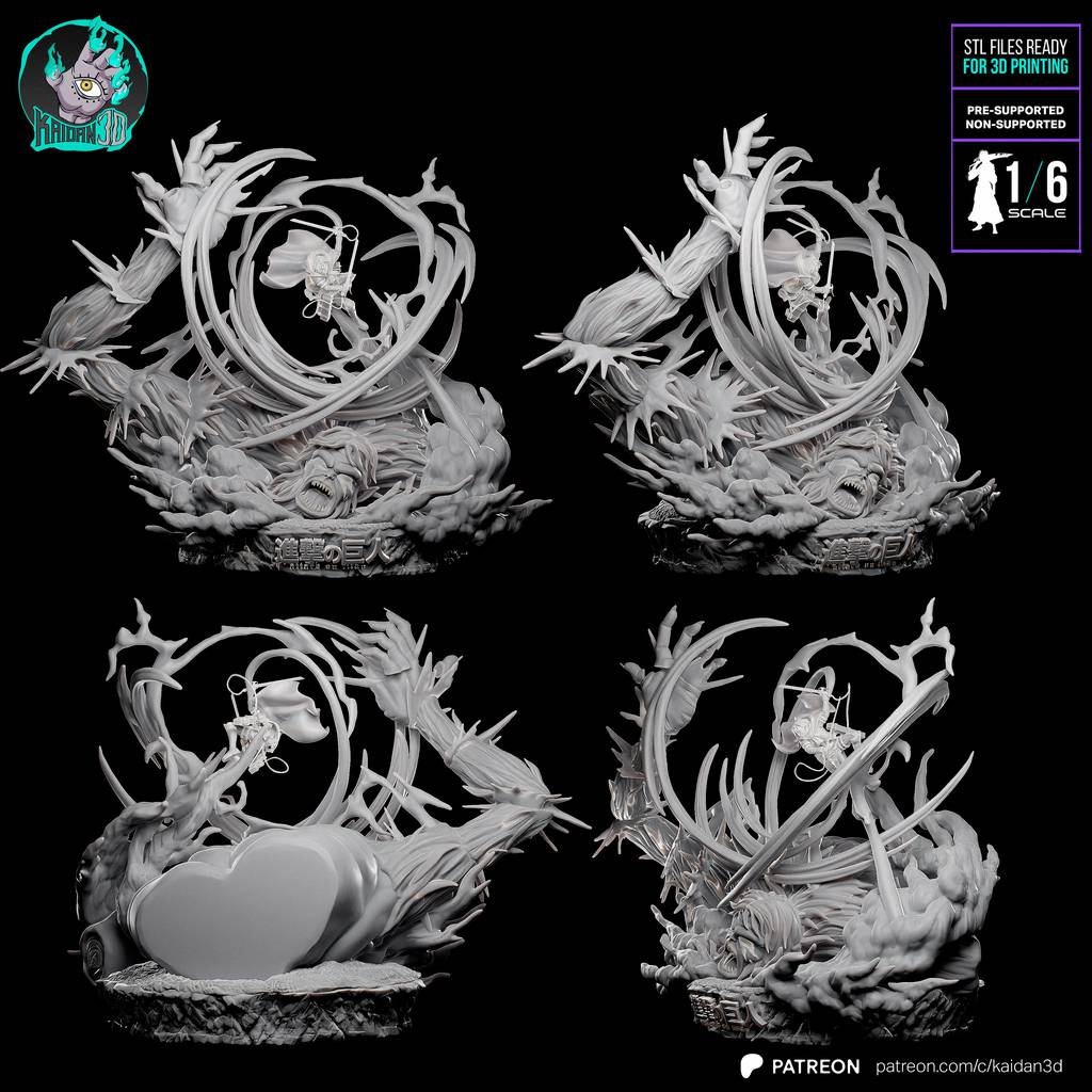 P站图纸印象馆 Kaidan 进击的巨人 利威尔 VS 兽之巨人 Kaidan 进击的巨人 利威尔 VS 兽之巨人