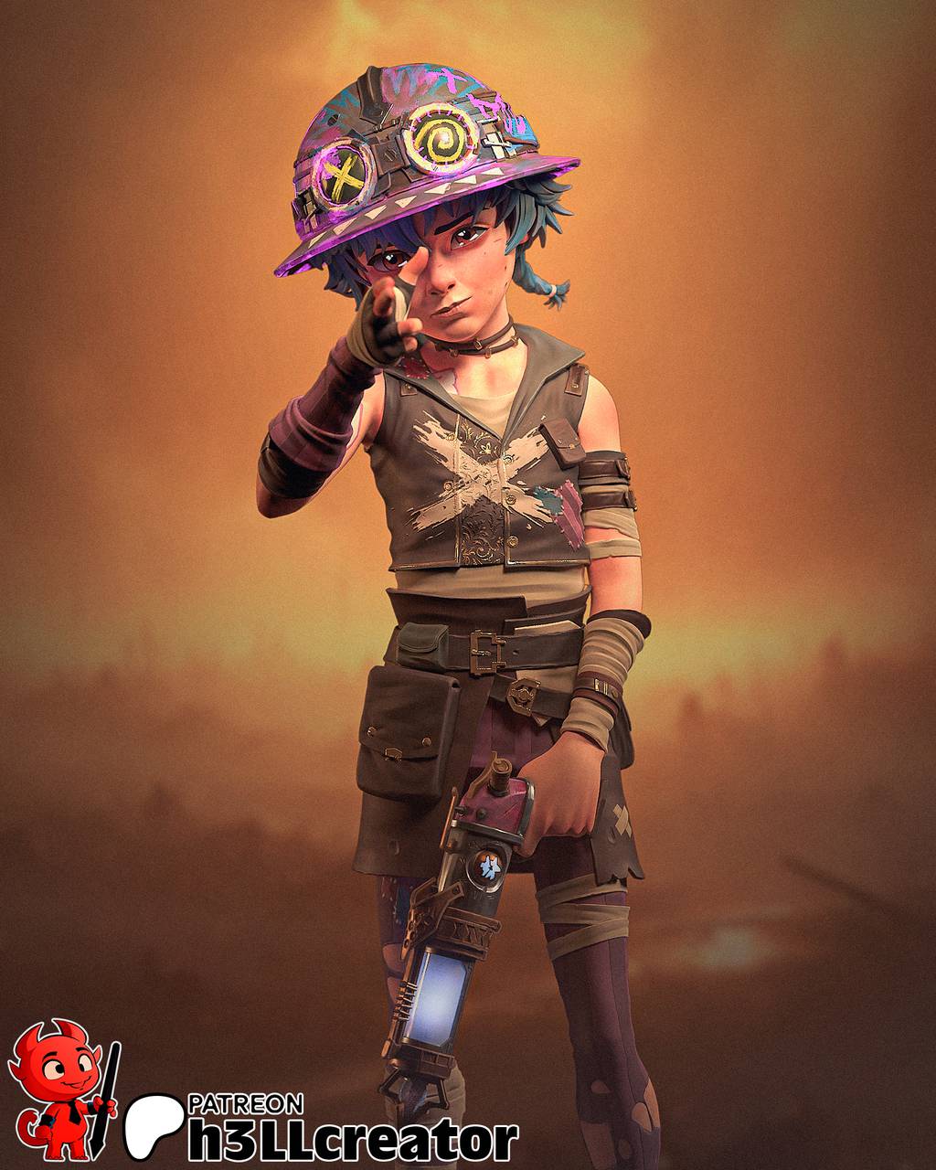 P站图纸印象馆 H3LL 英雄联盟 双城之战 伊莎 H3LL 英雄联盟 双城之战 伊莎