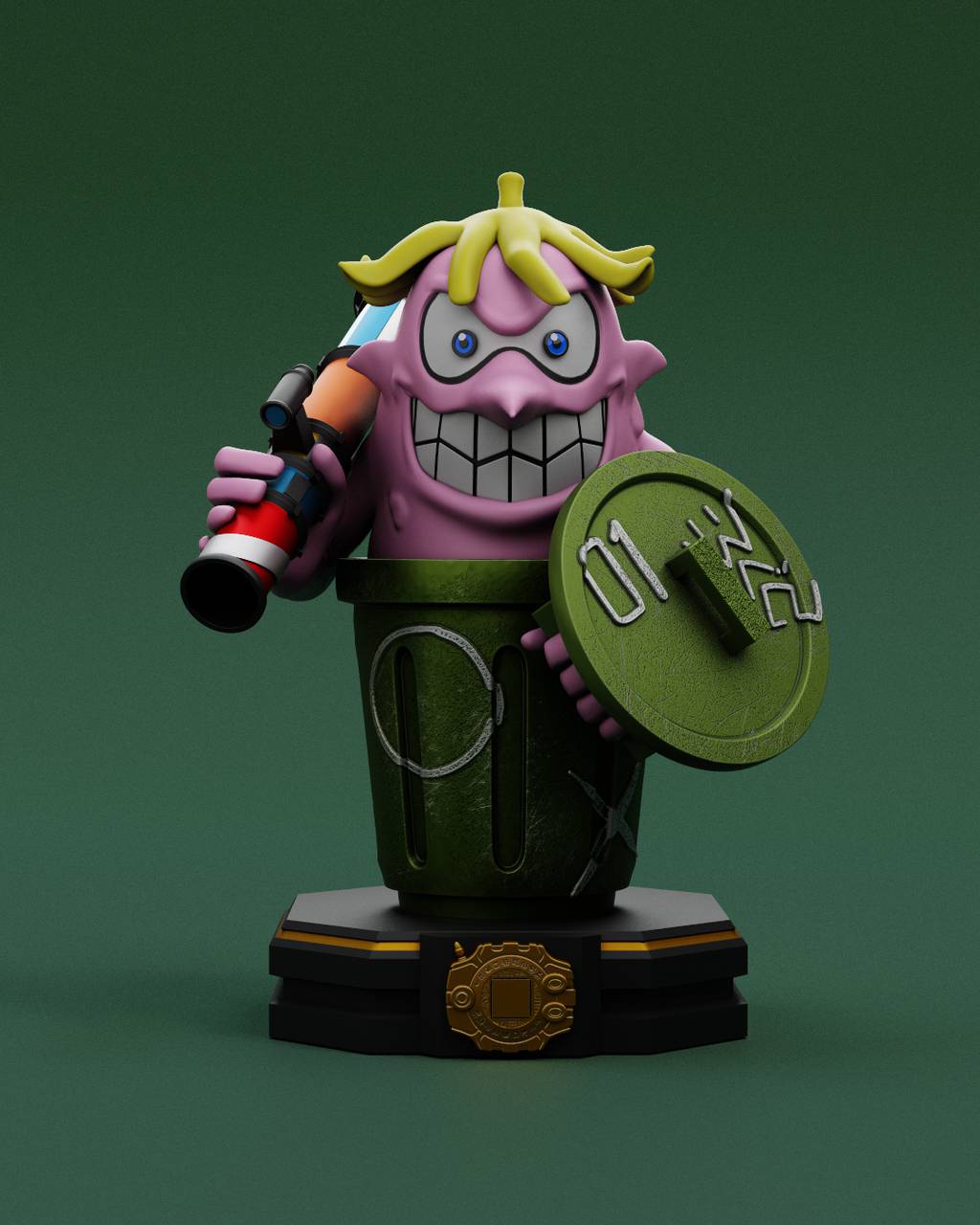 P站图纸印象馆 MPF 数码暴龙 垃圾桶兽 MPF 数码暴龙 垃圾桶兽