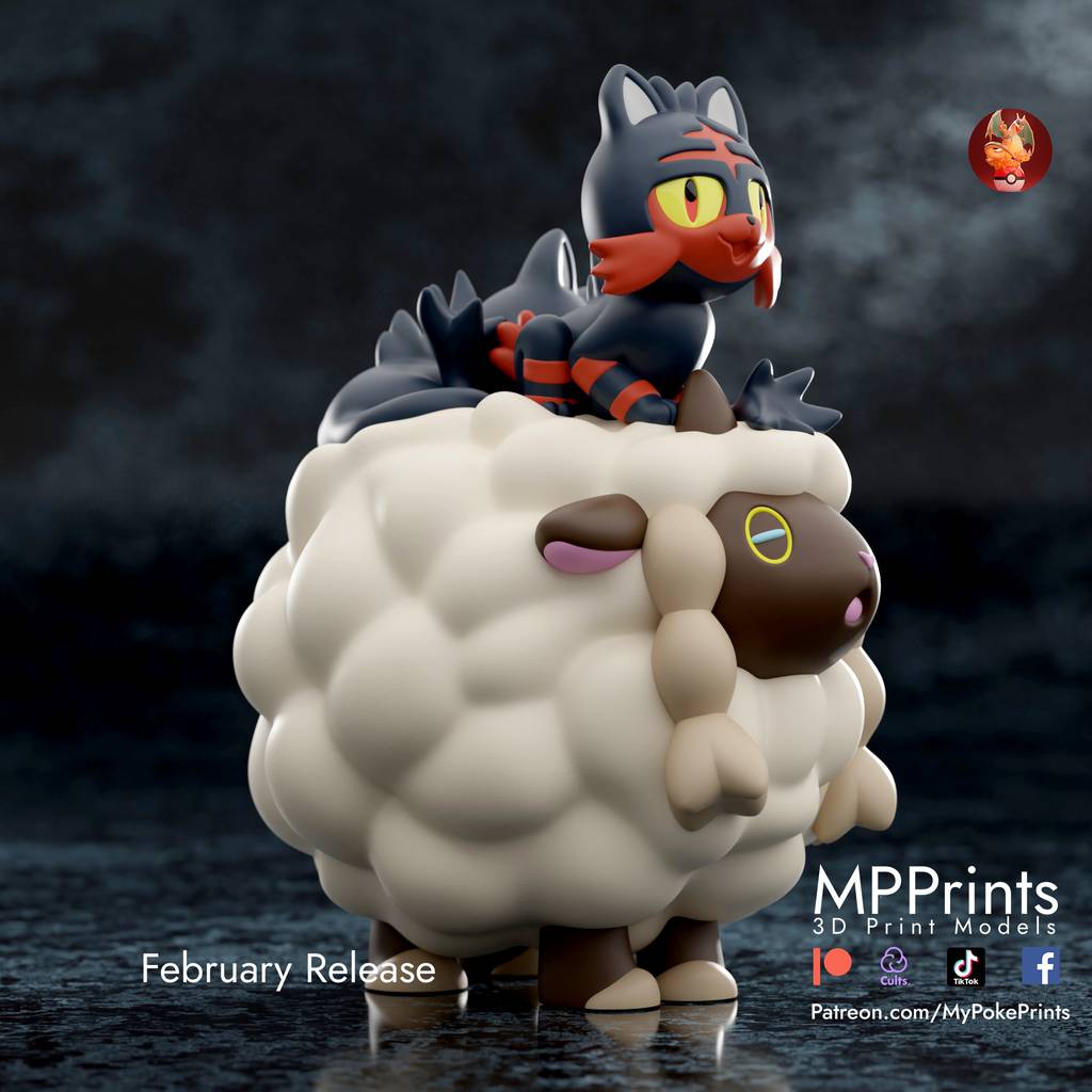 P站图纸印象馆 口袋妖怪 毛辫羊 口袋妖怪 毛辫羊