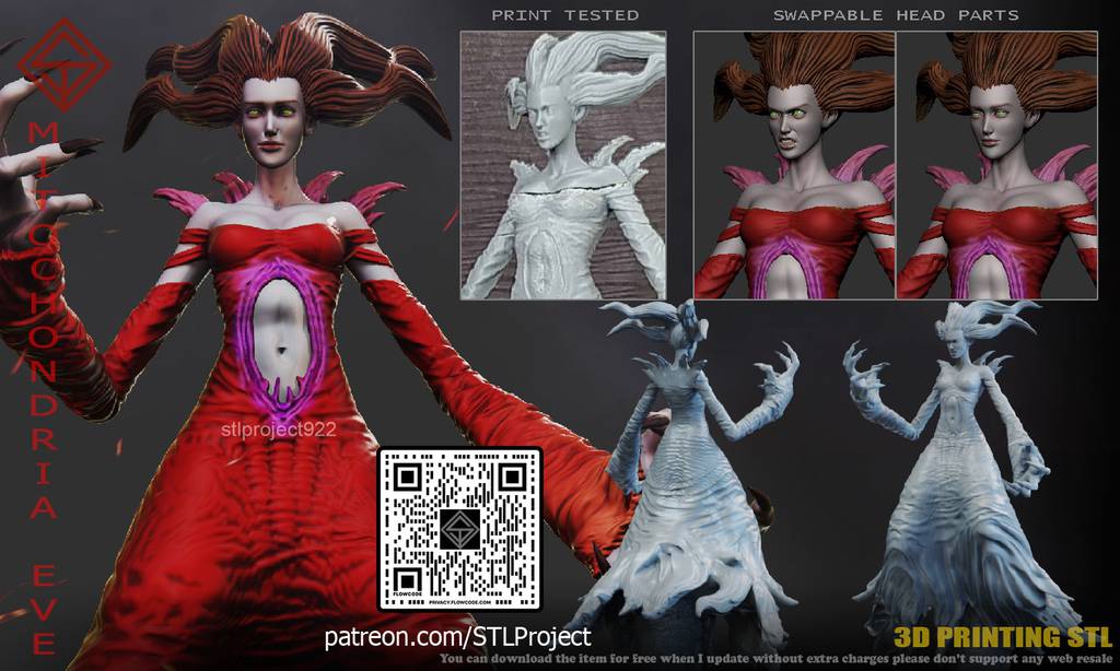 P站图纸印象馆 STL Project 寄生前夜 线粒体夏娃 STL Project 寄生前夜 线粒体夏娃