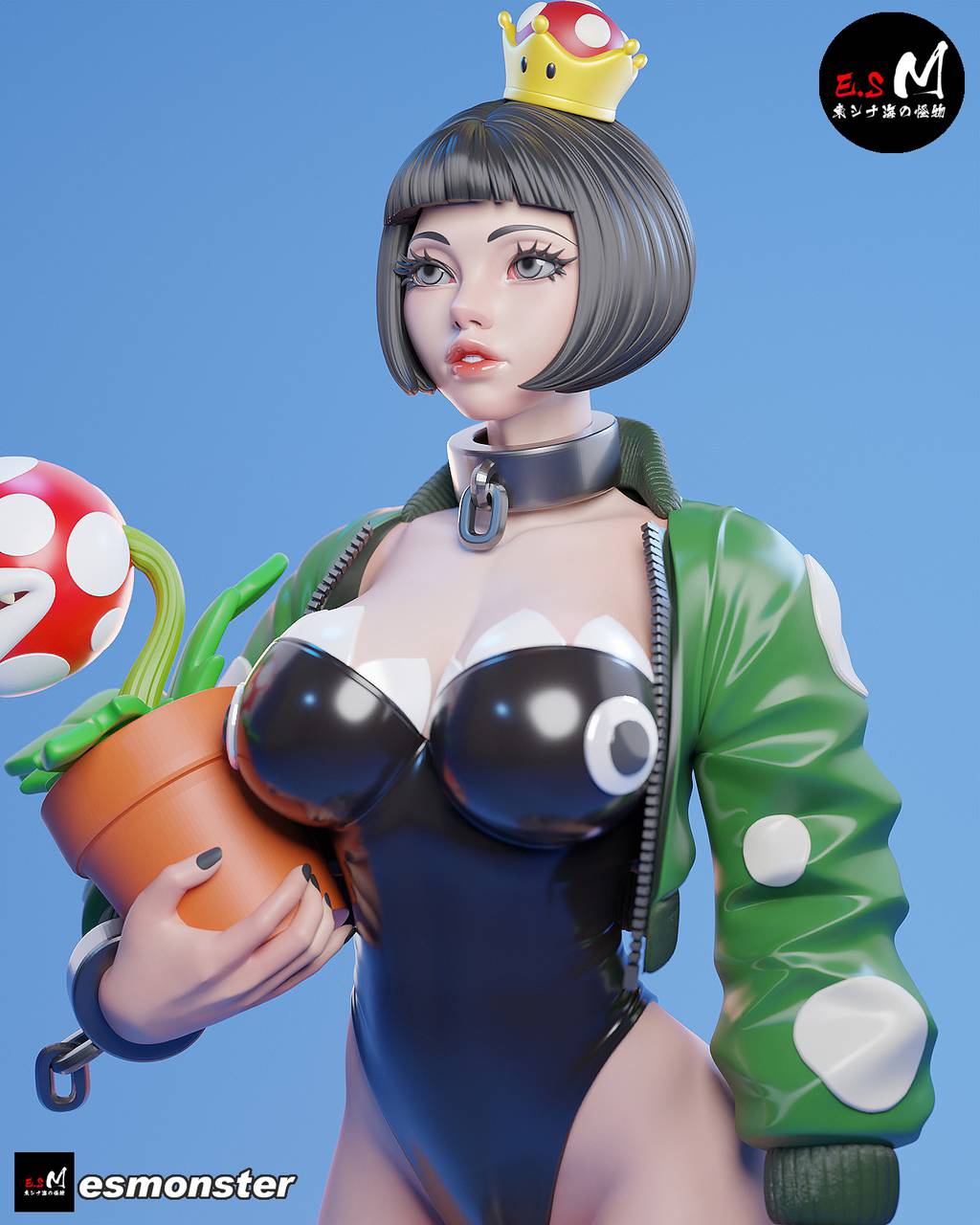 P站图纸印象馆 ESMonster 超级马里奥 链咬兽 ESMonster 超级马里奥 链咬兽