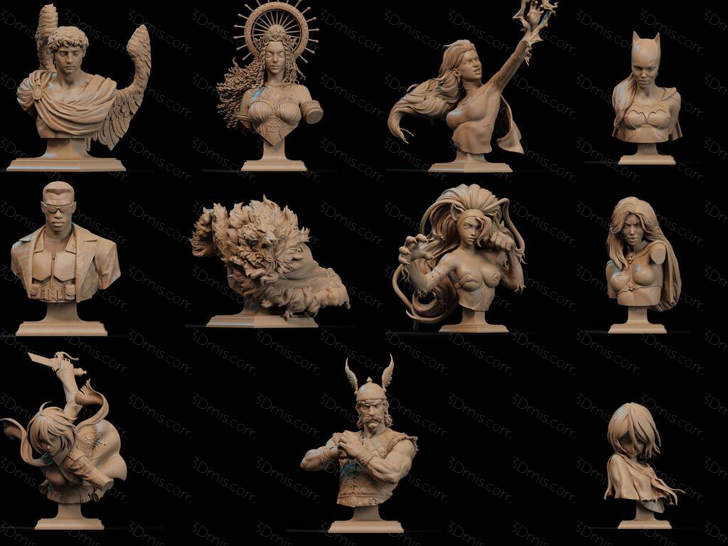 P站图纸印象馆 CA3D 2025年2月半身像合集 CA3D 2025年2月半身像合集