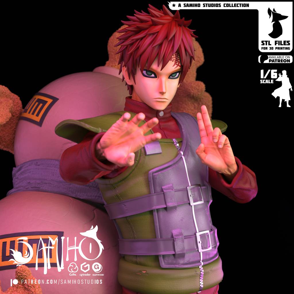 P站图纸印象馆 Samiho 火影忍者 我爱罗 Samiho 火影忍者 我爱罗