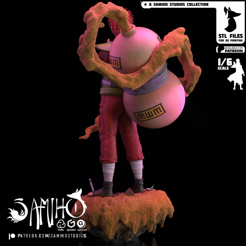 P站图纸印象馆 Samiho 火影忍者 我爱罗 Samiho 火影忍者 我爱罗