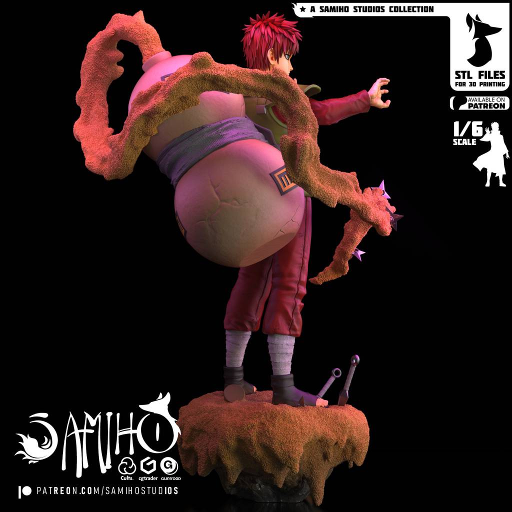 P站图纸印象馆 Samiho 火影忍者 我爱罗 Samiho 火影忍者 我爱罗