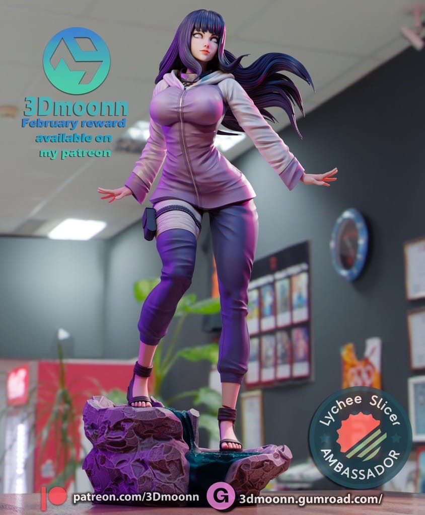 P站图纸印象馆 3Dmoonn 火影忍者 雏田 3Dmoonn 火影忍者 雏田