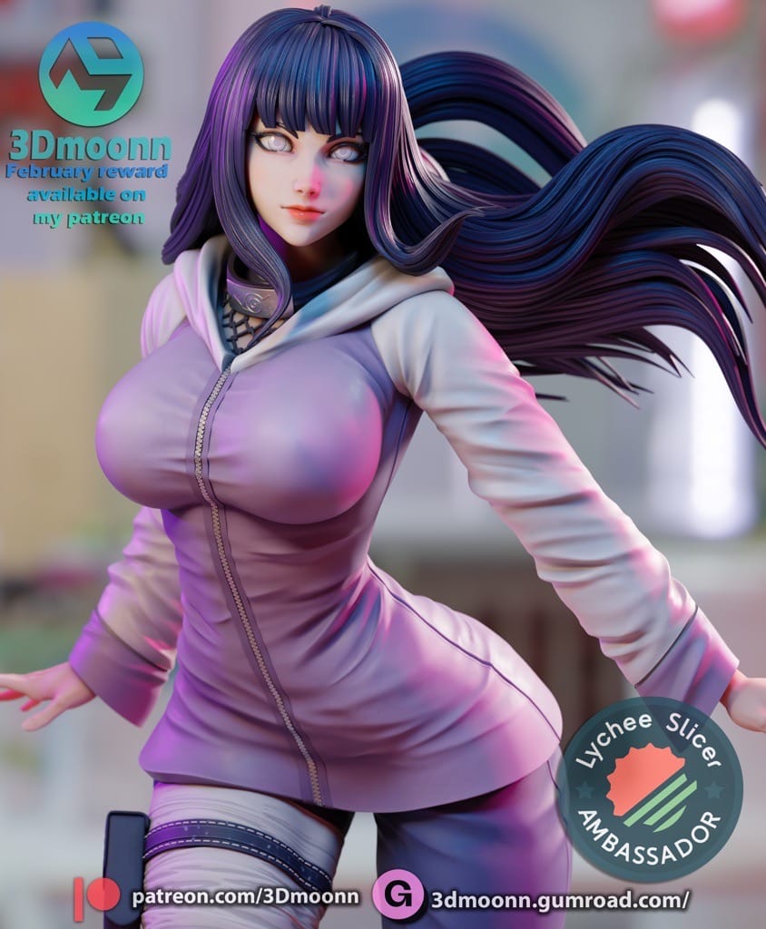 P站图纸印象馆 3Dmoonn 火影忍者 雏田 3Dmoonn 火影忍者 雏田