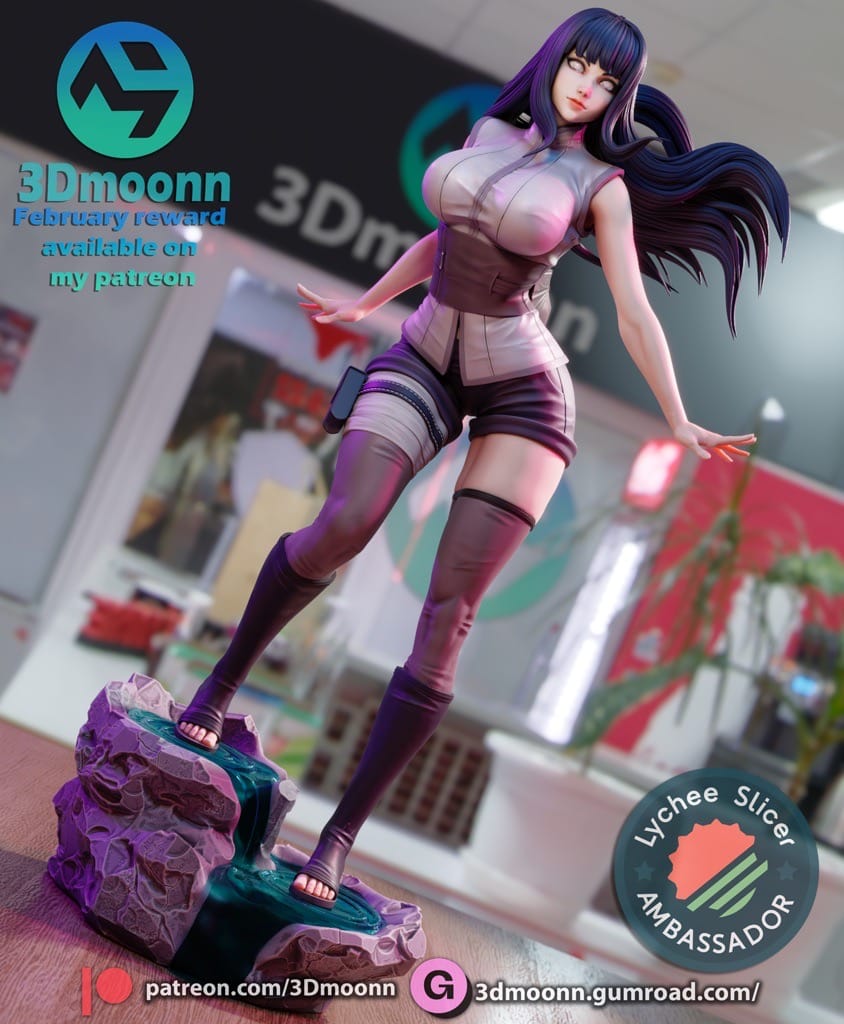 P站图纸印象馆 3Dmoonn 火影忍者 雏田 3Dmoonn 火影忍者 雏田