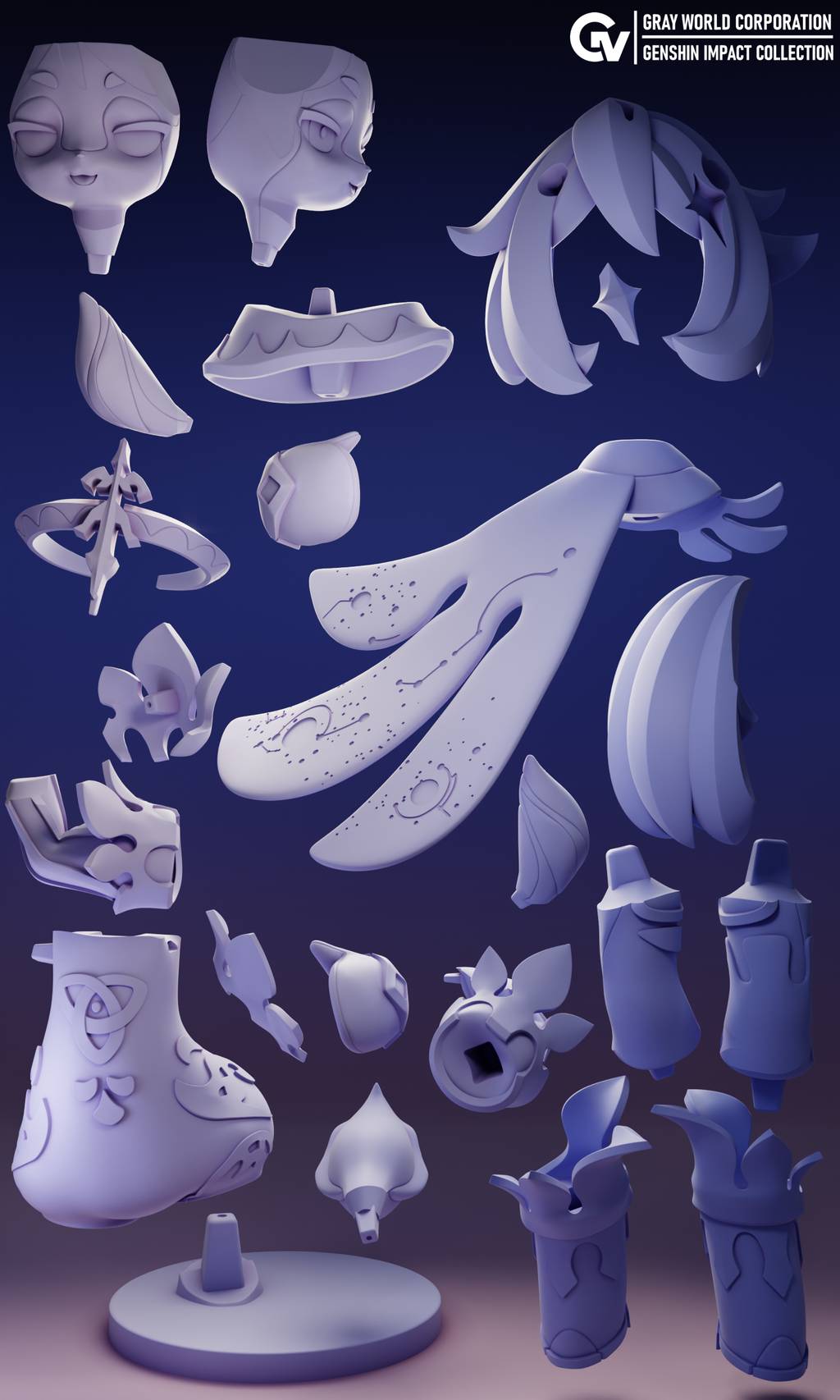 P站图纸印象馆 GrayWorld 原神 派蒙 GrayWorld 原神 派蒙