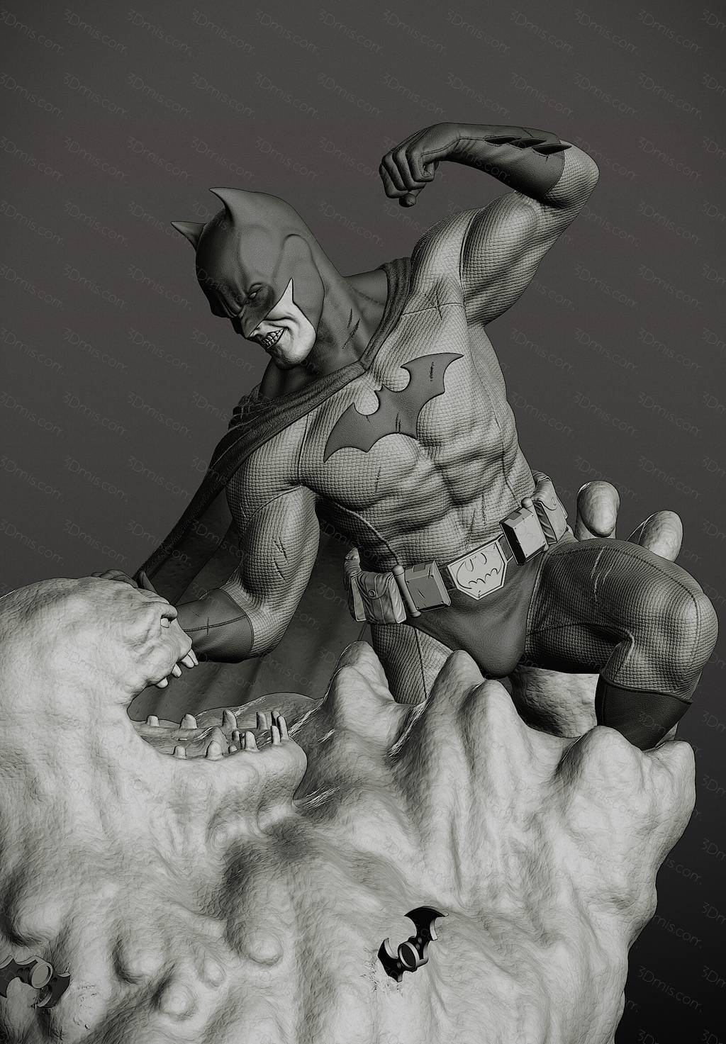 P站图纸印象馆 DC漫画 蝙蝠侠对战泥脸 DC漫画 蝙蝠侠对战泥脸