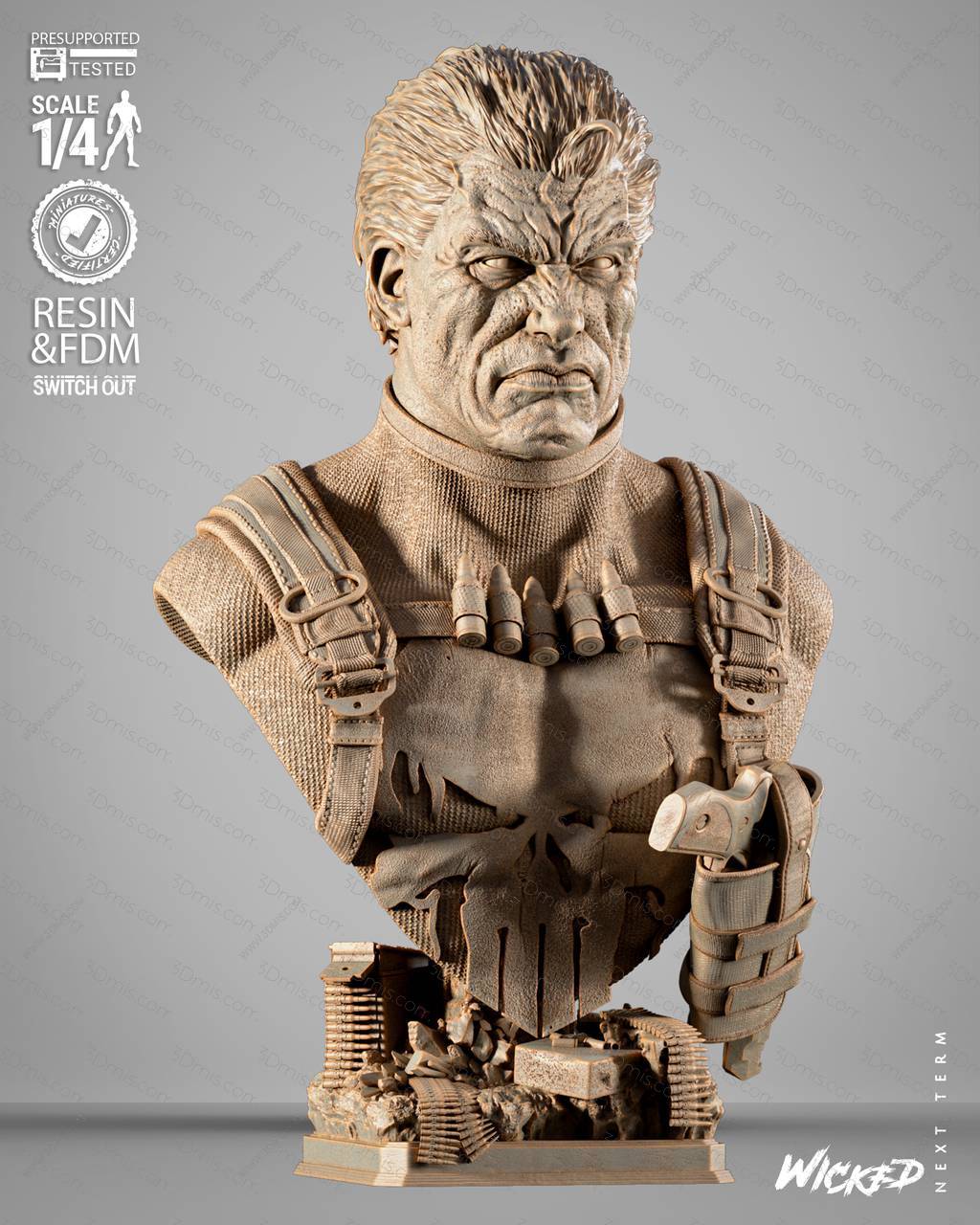 P站图纸印象馆 3DWicked 漫威 惩罚者 3DWicked 漫威 惩罚者