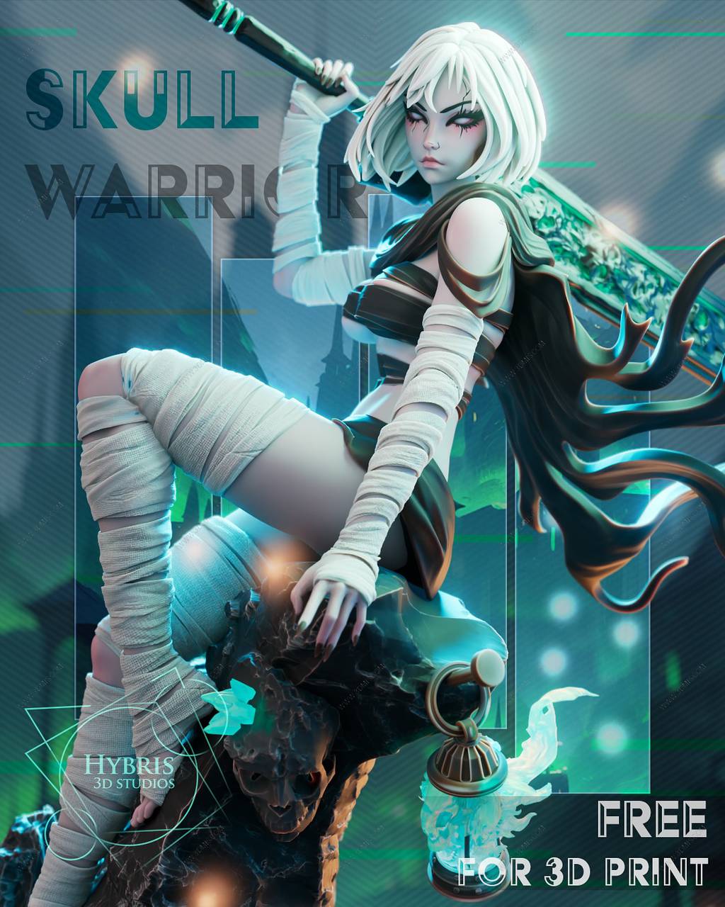 P站图纸印象馆 Hybris 骷髅女战士 Hybris 骷髅女战士