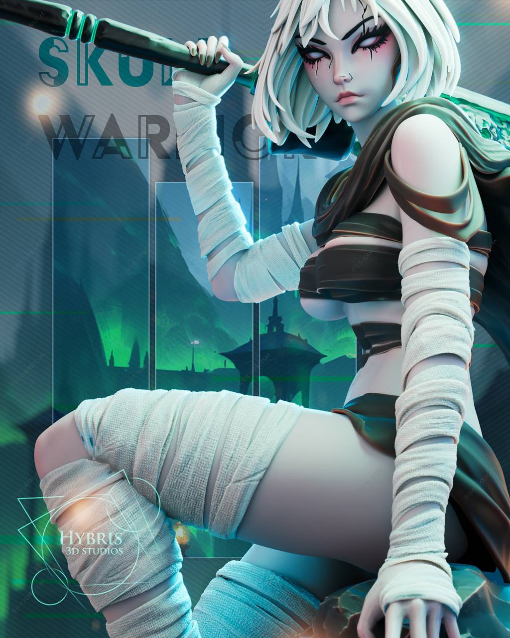 P站图纸印象馆 Hybris 骷髅女战士 Hybris 骷髅女战士