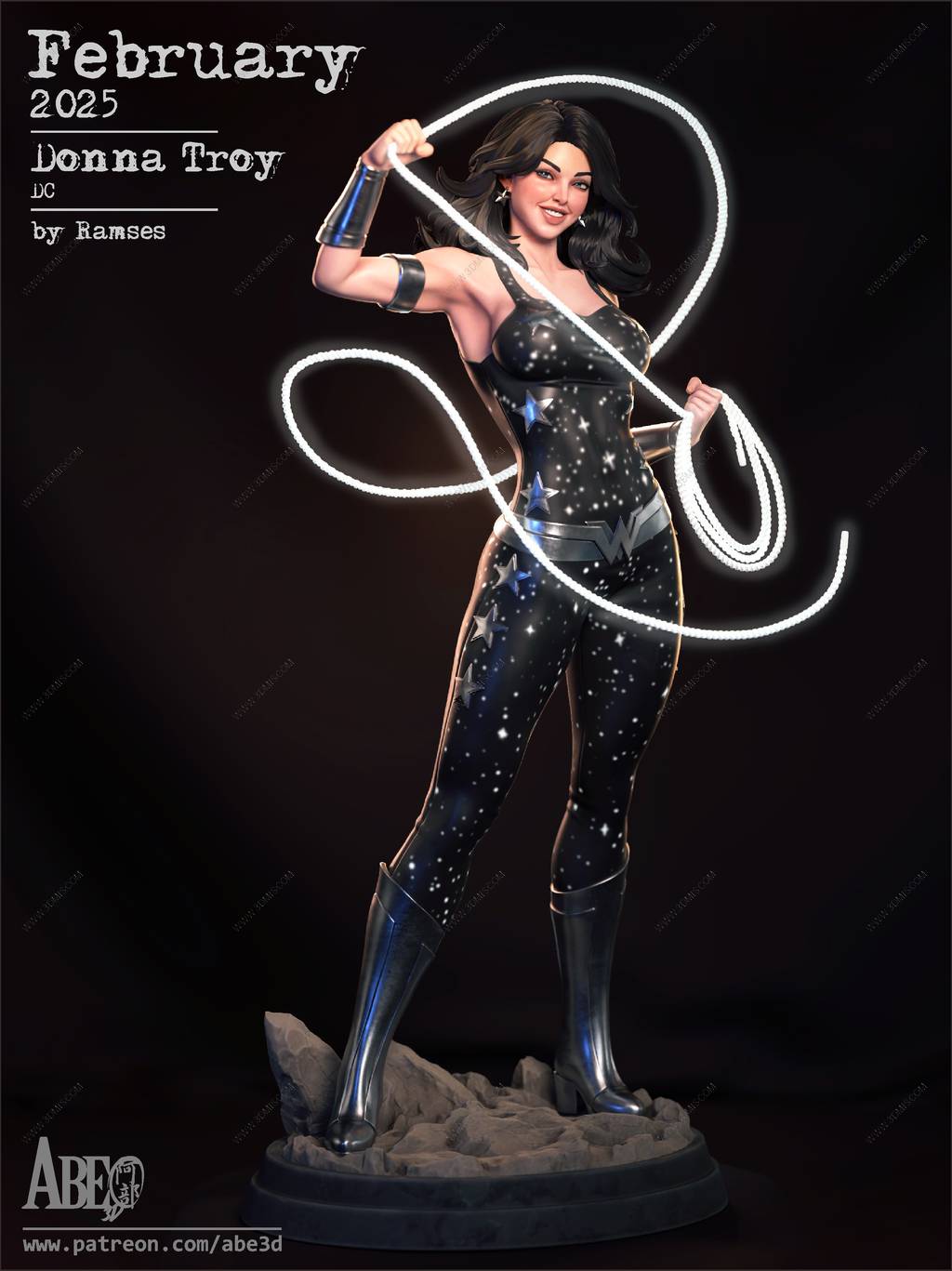 P站图纸印象馆 ABE3D DC漫画 唐娜·特洛伊 ABE3D DC漫画 唐娜·特洛伊