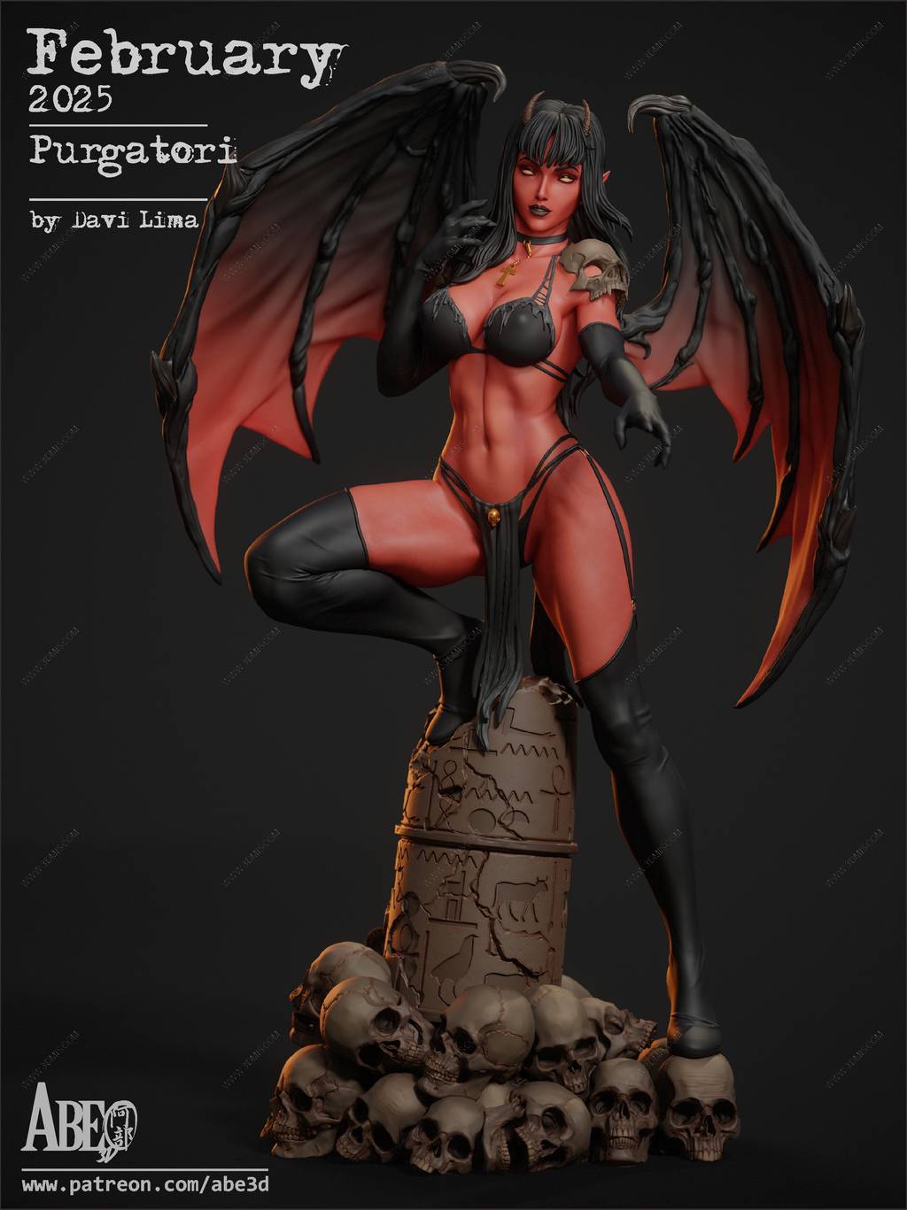 P站图纸印象馆 ABE3D 死亡女神 炼狱魔女萨卡拉 ABE3D 死亡女神 炼狱魔女萨卡拉