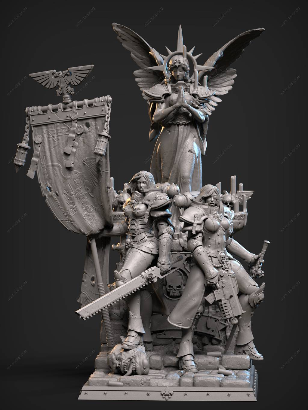 P站图纸印象馆 战锤40K 战斗修女 战锤40K 战斗修女