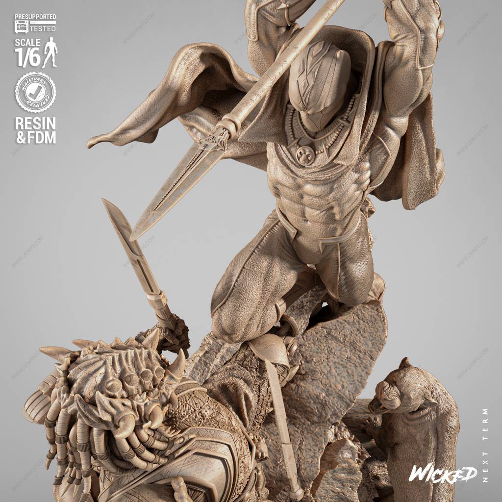 P站图纸印象馆 3DWicked 漫威 黑豹对战铁血战士 3DWicked 漫威 黑豹对战铁血战士