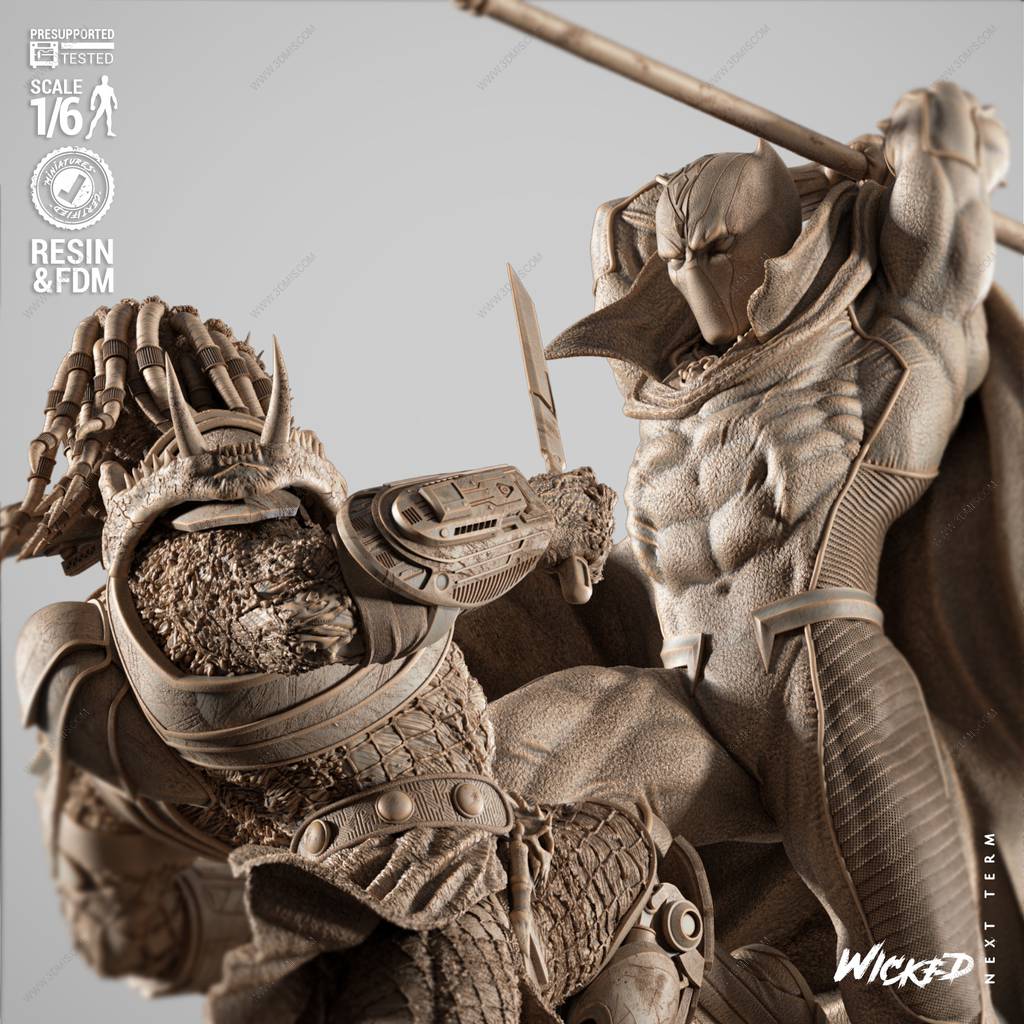 P站图纸印象馆 3DWicked 漫威 黑豹对战铁血战士 3DWicked 漫威 黑豹对战铁血战士