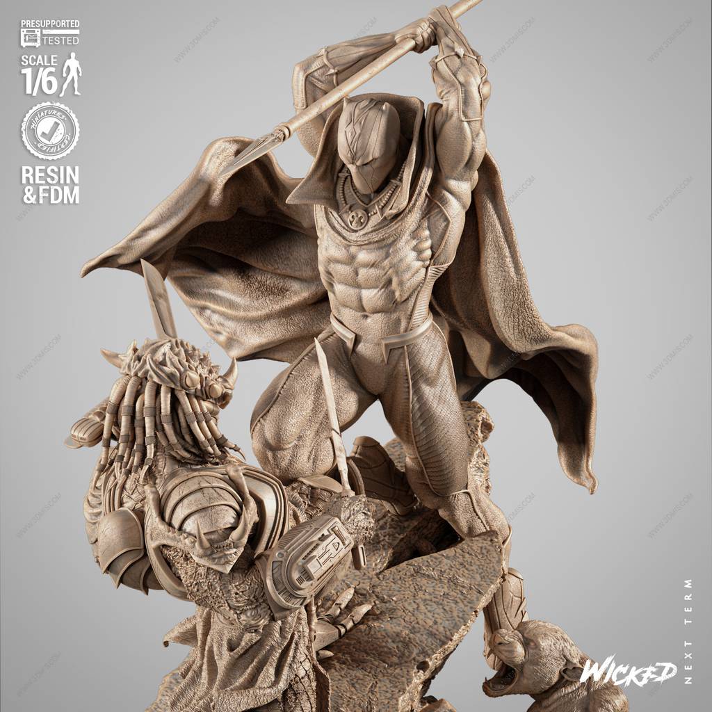 P站图纸印象馆 3DWicked 漫威 黑豹对战铁血战士 3DWicked 漫威 黑豹对战铁血战士