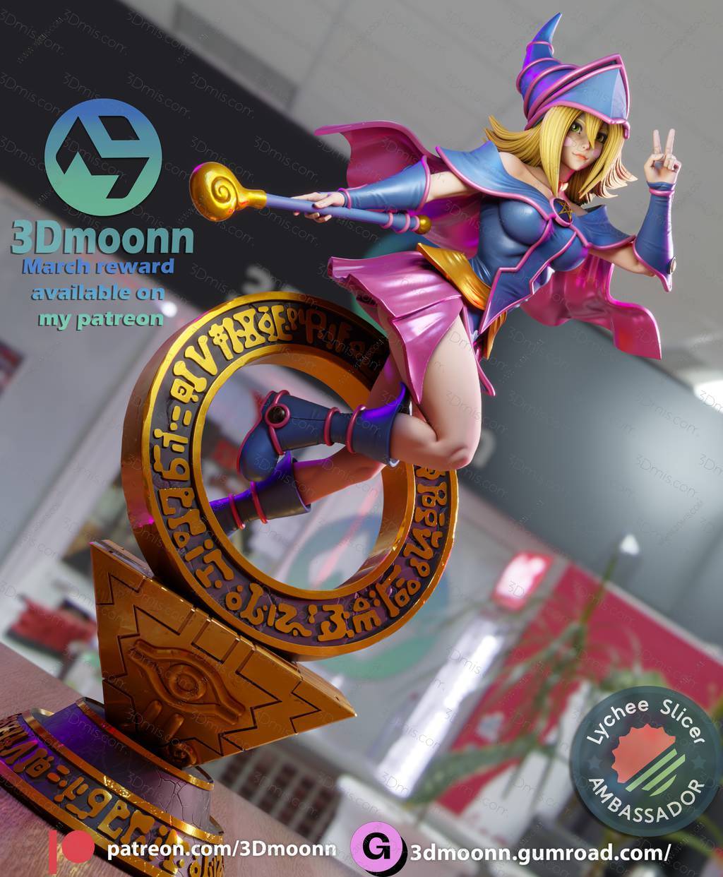 3Dmoonn 游戏王 黑魔导女孩