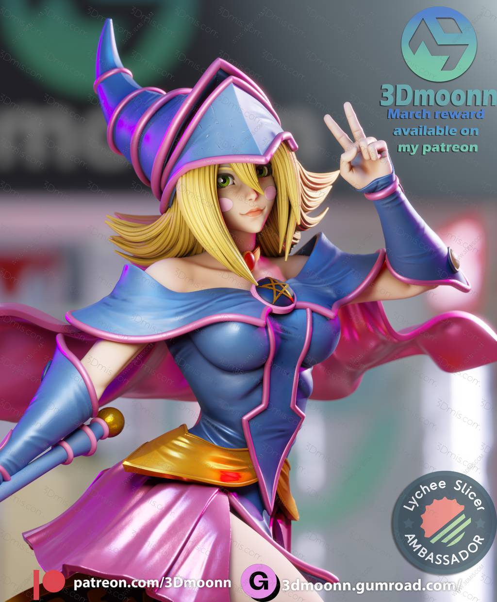 3Dmoonn 游戏王 黑魔导女孩