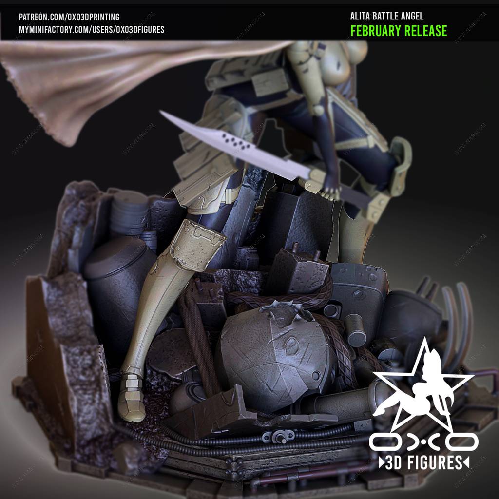 P站图纸印象馆 OXO3D 战斗天使 阿丽塔 OXO3D 战斗天使 阿丽塔