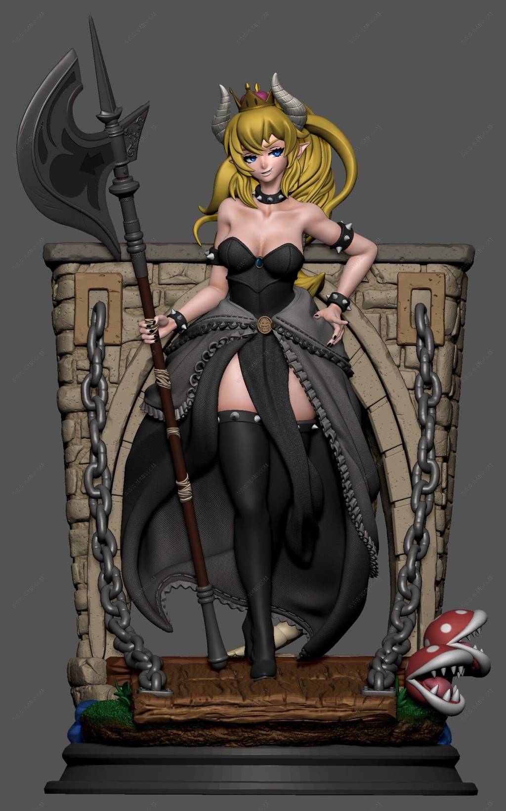 P站图纸印象馆 超级马里奥 库巴公主 超级马里奥 库巴公主