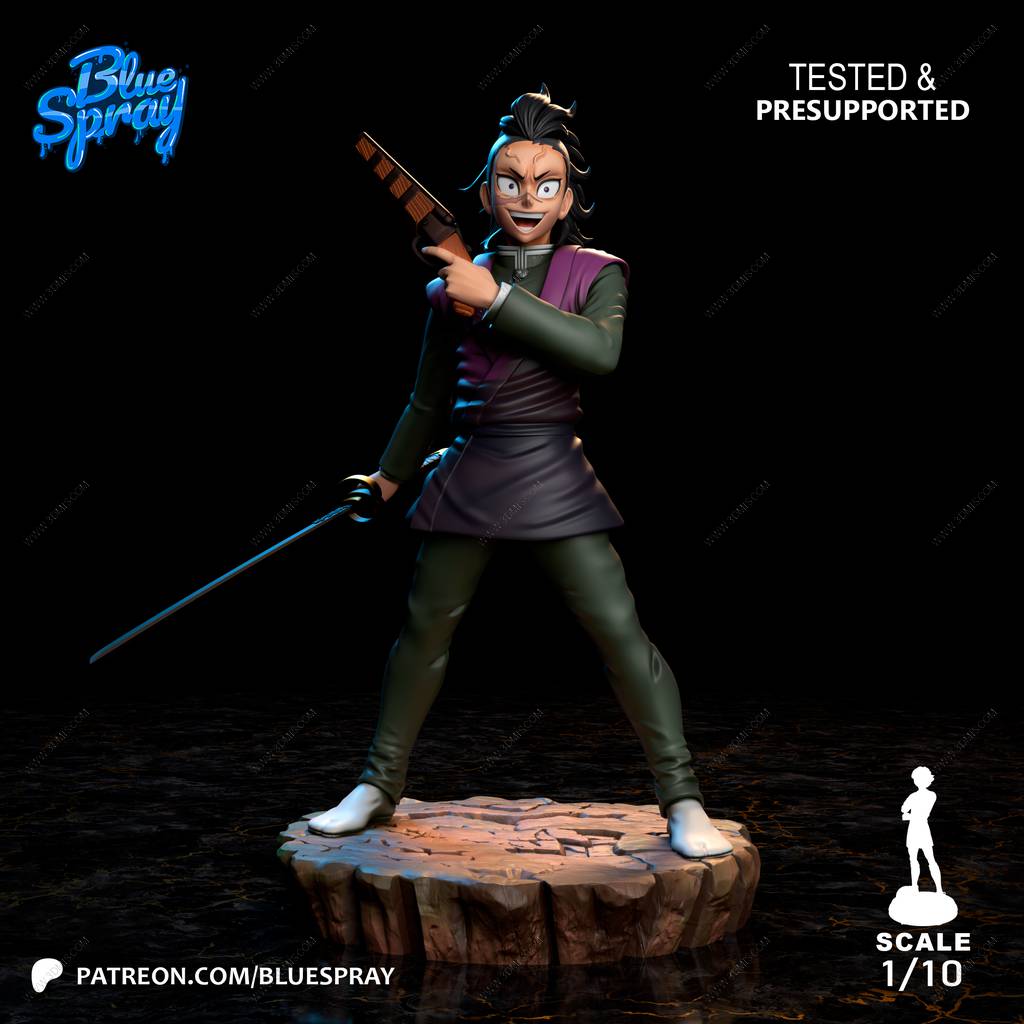 P站图纸印象馆 Blue Spray 鬼灭之刃 不死川玄弥 Blue Spray 鬼灭之刃 不死川玄弥