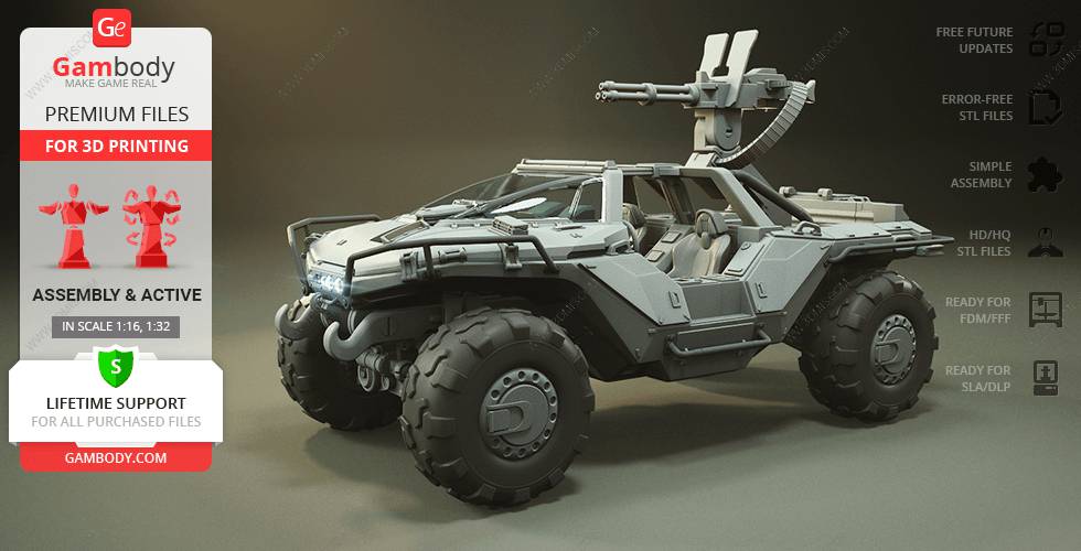 P站图纸印象馆 Gambody 光环 疣猪轻型侦察车 Gambody 光环 疣猪轻型侦察车