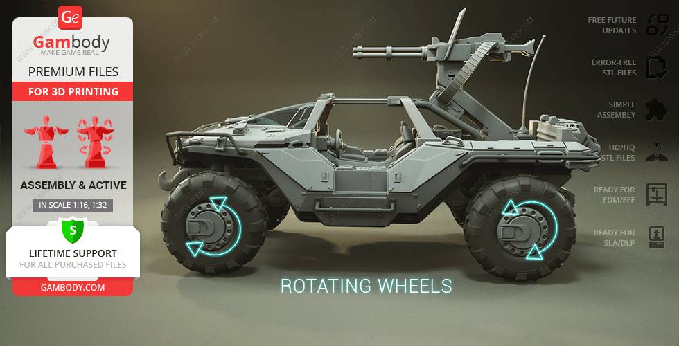 P站图纸印象馆 Gambody 光环 疣猪轻型侦察车 Gambody 光环 疣猪轻型侦察车