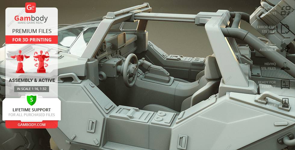 P站图纸印象馆 Gambody 光环 疣猪轻型侦察车 Gambody 光环 疣猪轻型侦察车