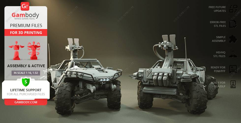 P站图纸印象馆 Gambody 光环 疣猪轻型侦察车 Gambody 光环 疣猪轻型侦察车