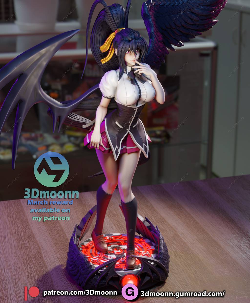 P站图纸印象馆 3Dmoonn 恶魔高中D×D 姬岛朱乃 3Dmoonn 恶魔高中D×D 姬岛朱乃