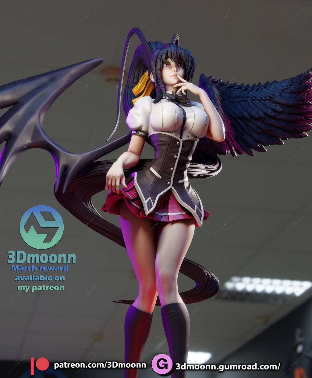 P站图纸印象馆 3Dmoonn 恶魔高中D×D 姬岛朱乃 3Dmoonn 恶魔高中D×D 姬岛朱乃