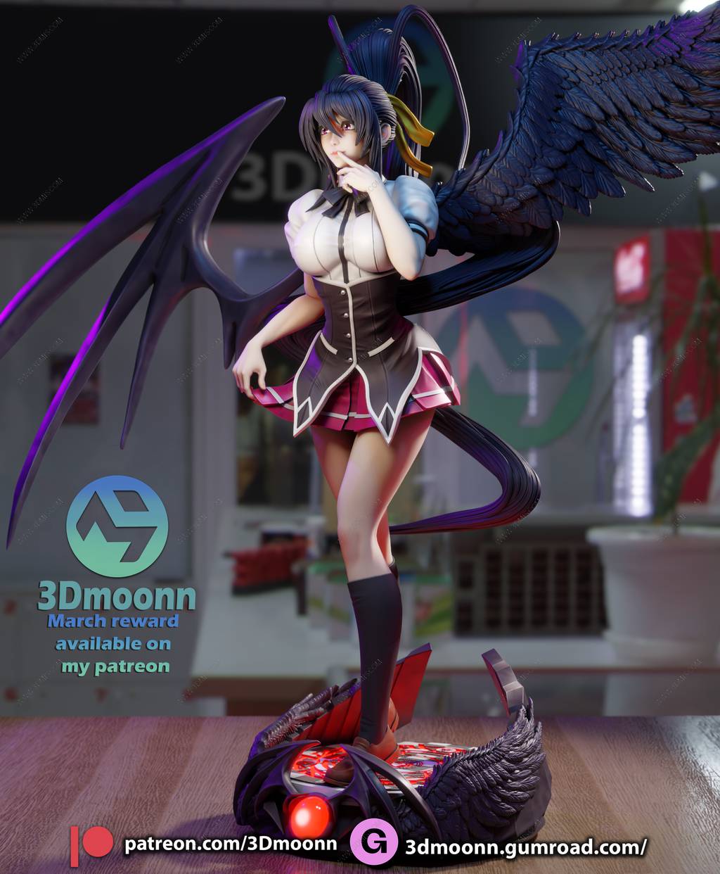 P站图纸印象馆 3Dmoonn 恶魔高中D×D 姬岛朱乃 3Dmoonn 恶魔高中D×D 姬岛朱乃