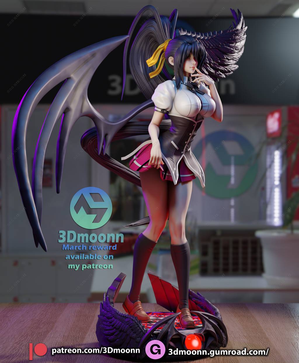 P站图纸印象馆 3Dmoonn 恶魔高中D×D 姬岛朱乃 3Dmoonn 恶魔高中D×D 姬岛朱乃