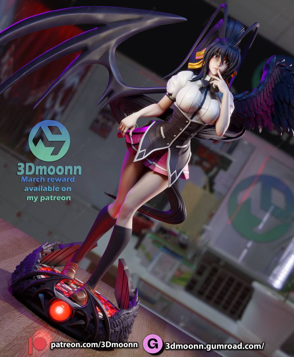 P站图纸印象馆 3Dmoonn 恶魔高中D×D 姬岛朱乃 3Dmoonn 恶魔高中D×D 姬岛朱乃