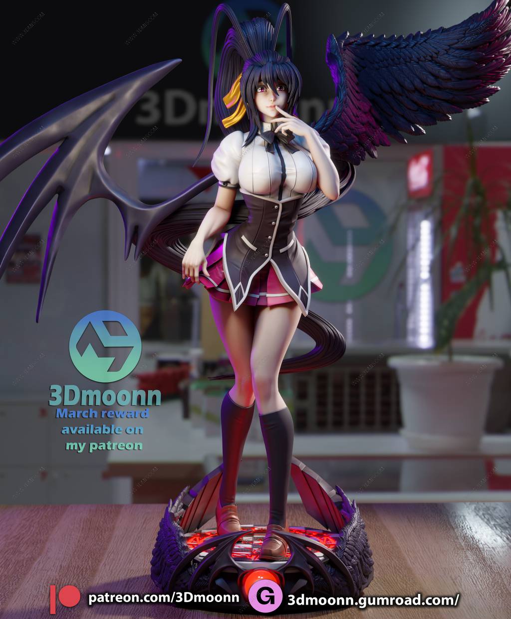 P站图纸印象馆 3Dmoonn 恶魔高中D×D 姬岛朱乃 3Dmoonn 恶魔高中D×D 姬岛朱乃