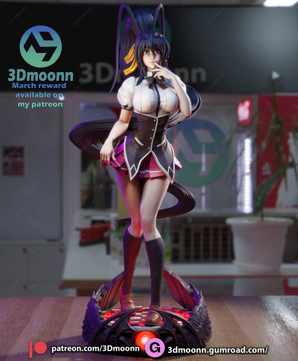 P站图纸印象馆 3Dmoonn 恶魔高中D×D 姬岛朱乃 3Dmoonn 恶魔高中D×D 姬岛朱乃