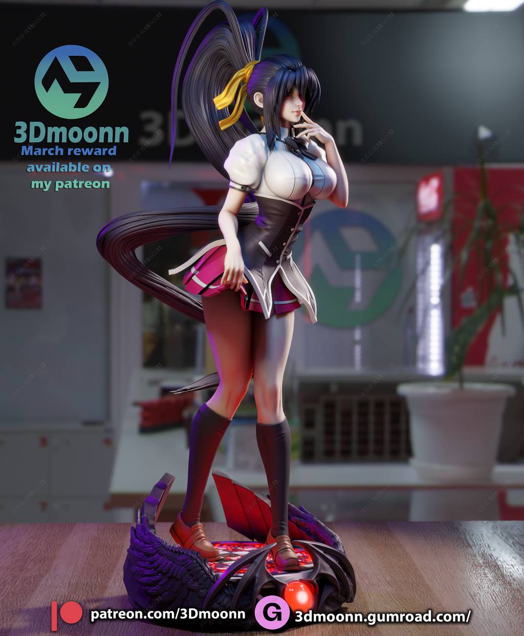P站图纸印象馆 3Dmoonn 恶魔高中D×D 姬岛朱乃 3Dmoonn 恶魔高中D×D 姬岛朱乃